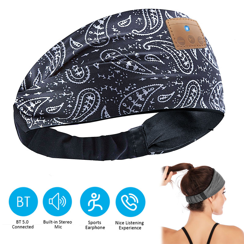 Sleep Mask Headphones Bluetooth - Bluetooth 5.0 Sports Headband Stereo Earphone