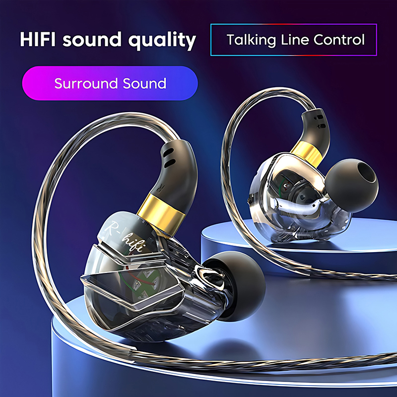 Type C Wired Earphones With Mic - HIFI Wired Earphones 3.5MM AUX/Type C