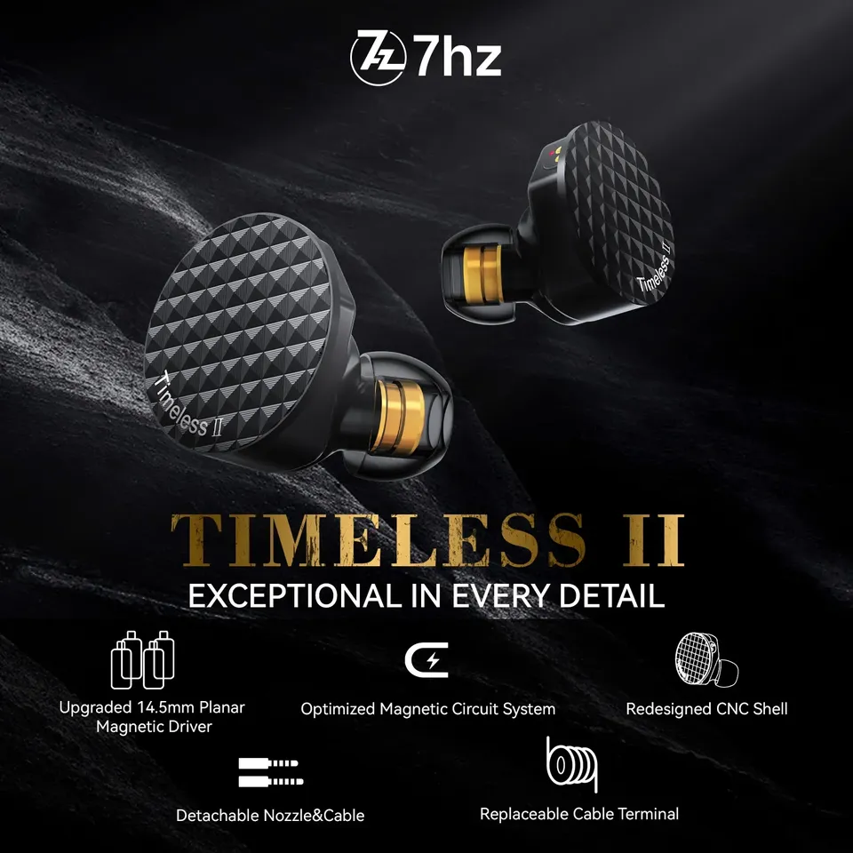 7Hz Timeless II Earphones Upgr - Planar Magnetic Iem Earphones recension och pris