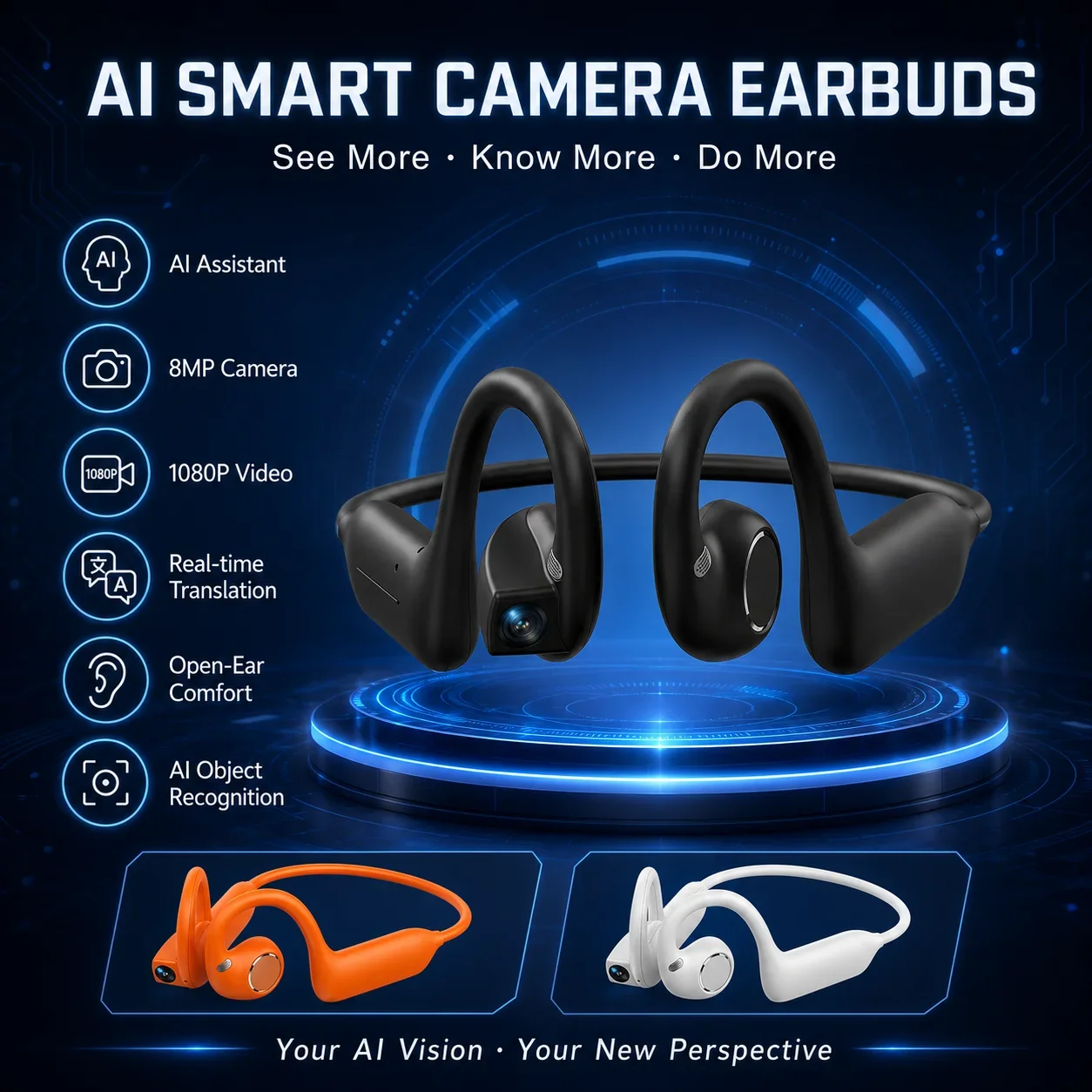 AI Smart Camera Bluetooth Tran - Headphones recension och pris