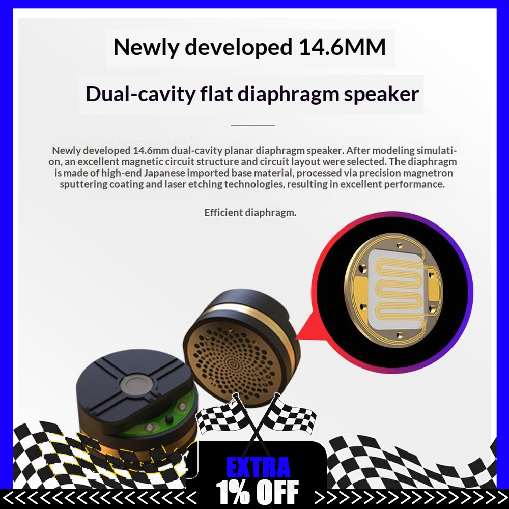 7Hz x Crinacle Dioko Planar Ma - Planar Magnetic Iem Earphones recension och pris