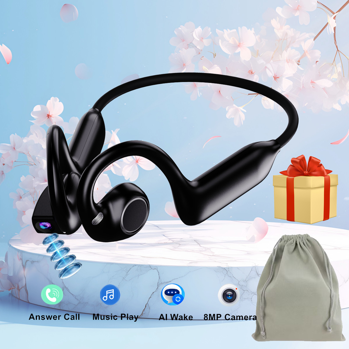 New Smart Camera Earphone Bone - Bone Conduction Running Headphones recension och pris