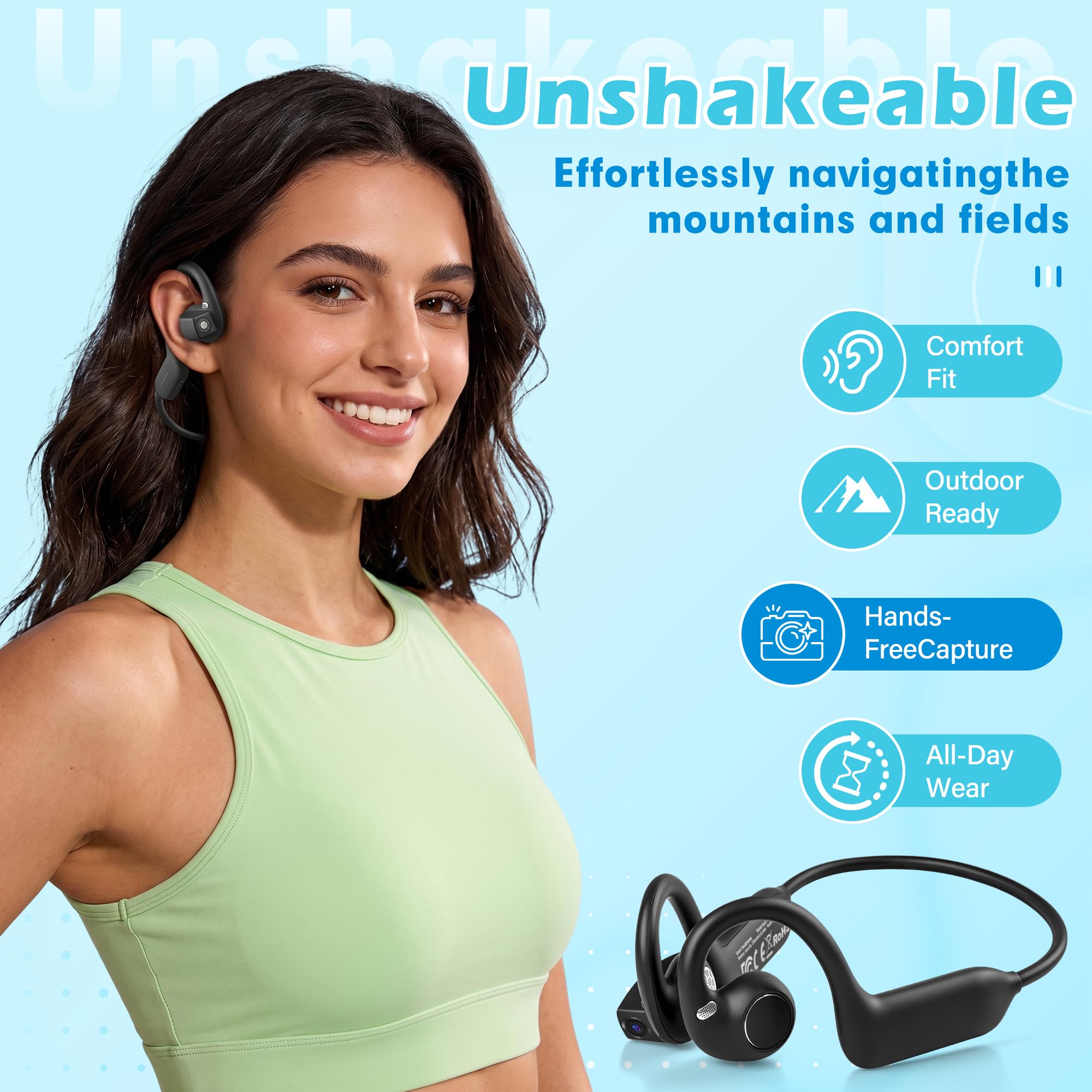 E12 Ear Hook Bone Conduction H - Bone Conduction Running Headphones recension och pris