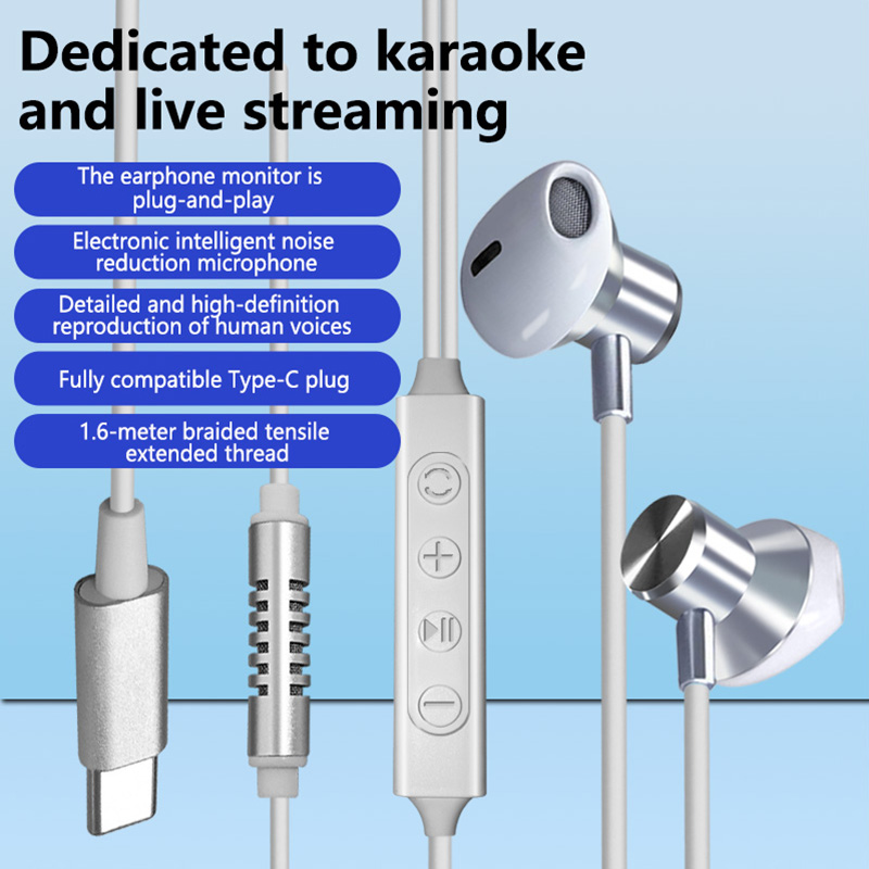 Type C Wired Karaoke Headphone - In Ear Monitors For Singers recension och pris