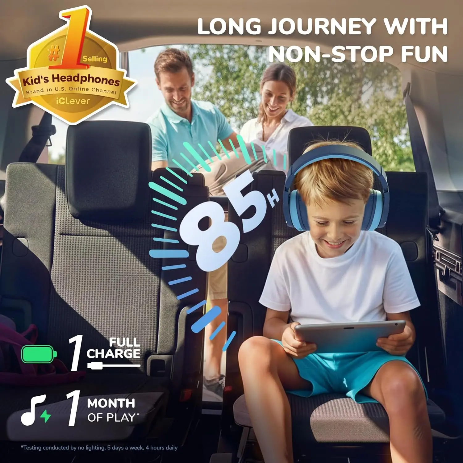 iClever BTH12 Kids Bluetooth H - Anc Wireless Over Ear Headphones recension och pris