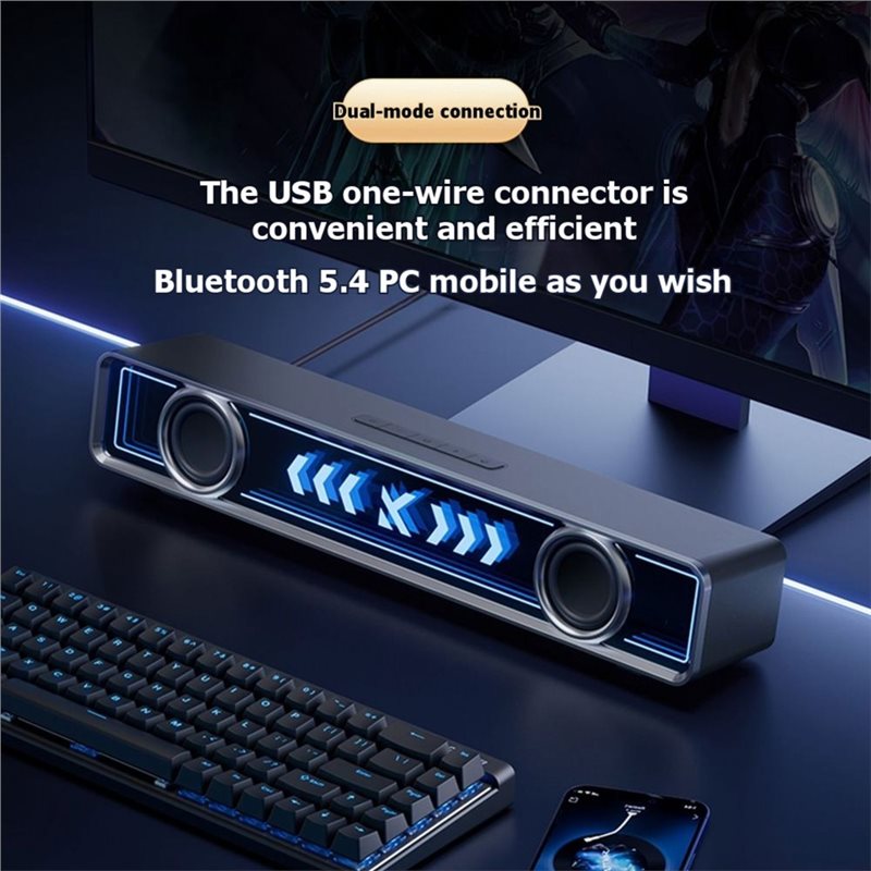 ABJF Desktop Computer Speaker  - Rgb Computer Soundbar For Pc recension och pris